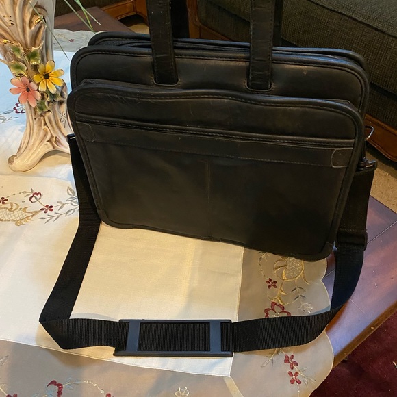 Dell Bags Vtg Dell Classic Leather Laptop Messenger Bag With